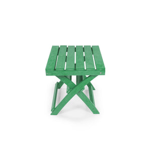 English Elm Seaview Recycled Hdpe Outdoor Folding Side Table Uv Resistant Patio Deck Use Green B2745P409726