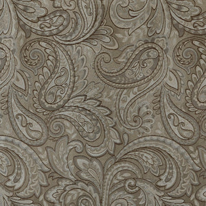 English Elm Jacquard Aubrey Window Curtain Pair 50x95" OEKO-TEX Paisley Jacquard Blue Taupe Platinum Faux Silk Panels B03598269