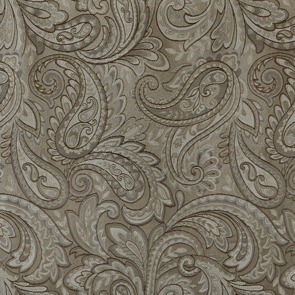 English Elm Jacquard Aubrey Window Curtain Pair 50x95" OEKO-TEX Paisley Jacquard Blue Taupe Platinum Faux Silk Panels B03598269