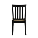 Homelegance By Top-Line Alejandro Black Wood Beige Microfiber Dining Chairs (Set of 2) Black Rubberwood