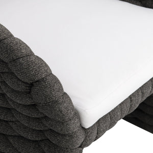 Bernhardt Bernhardt Salinas Arm Chair — Curvaceous Aluminum Outdoor Lounge With Sock-Knit Weave & Plush Pillow Comfort X10549