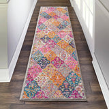 Nourison Passion PSN21 Machine Made Power-loomed No Border Indoor Only Bohemian Vintage Rug Multicolor, Multicolor 100% Polypropylene 99446717375