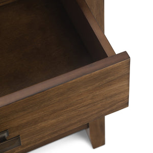 English Elm Artisan Bedside Table - Rustic Natural Aged Brown, Handcrafted Charm & Practical Storage For Any Space B136P158108