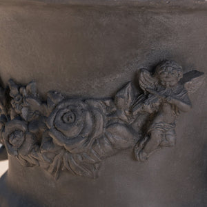 English Elm Buena Vista Handcrafted Urn Planter Sculptural Indoor Outdoor Garden Focal Piece 62166.00BLK
