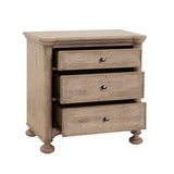 Higgins Street 3-Drawer Nightstand with USB-C ports Brown with Woodland Stone Finish P349140 Pulaski Furniture