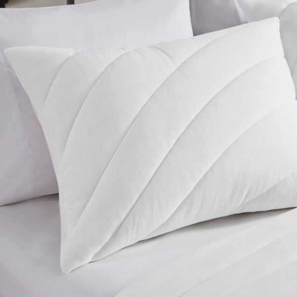 English Elm 2 Piece Jersey Knit Quilted Comforter Set Hypoallergenic Soft Twin Bedding B035P319897