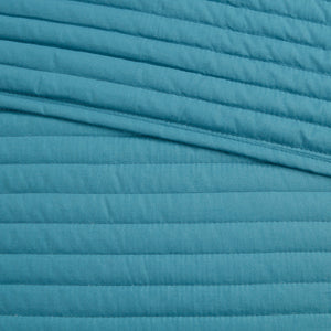 English Elm 8 Piece Seersucker Comforter & Quilt Set - Coastal-Inspired Aqua Bedding Collection For Full/Queen B03597256