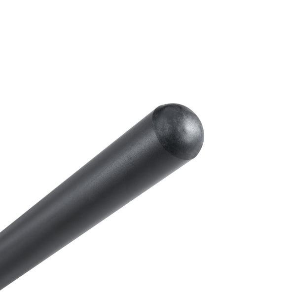 English Elm A circular tempered glass round table 36.6" diameter with sleek black ring metal legs, modern design W1151P294396