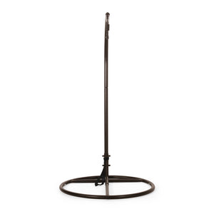 English Elm Hanging Chair Stand Freestanding Iron Base for Indoor Outdoor Patio Sunroom Use N758P414553B