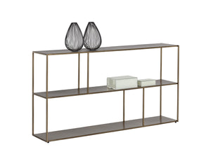 Sunpan Eiffel Low Bookcase - Stylish Iron Design with Anti-Tipping Kit for Modern Living and Office Spaces Large - 60W x 12D x 31H