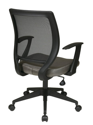 OSP Home Furnishings Screen Back Ergonomic Task Chair with Mesh Seat Lumbar Support and Pneumatic Height Adjust EM51022N-2