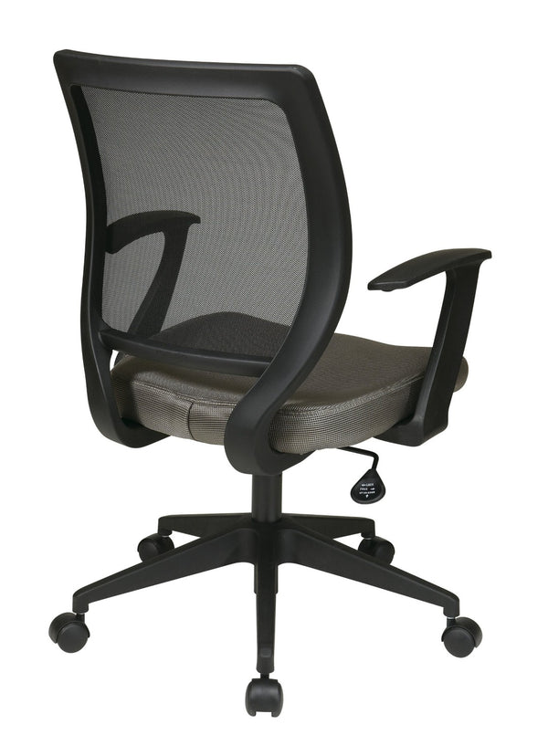 OSP Home Furnishings Screen Back Ergonomic Task Chair with Mesh Seat Lumbar Support and Pneumatic Height Adjust EM51022N-2