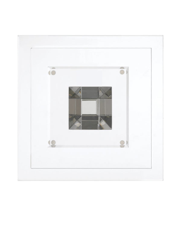 Currey & Company Tiana Drinks Table - Elegant Geometric Crystal Design For Glamorous Living Spaces & Upscale Entertaining Clear Optic Crystal 3000-0319-currey-company