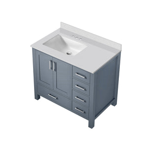 English Elm Dark Grey Bath Vanity 36" W X 22" D – Stylish Storage With Cultured Marble Top For Modern Bathrooms B2731P259033