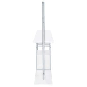 English Elm Casey Sculptural Moon-Frame 2-Door LED Home Bar with Stemware Racks, Cabinet & Spacious Shelf B062P353403