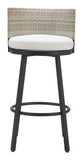 Midnight Wave Barstool White 704027 Zuo Modern