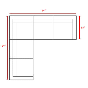 English Elm Fully Assembled Hdpe Wicker 4-Person Outdoor Lounge Set With Plush Cushions & Modular Design B120S00187