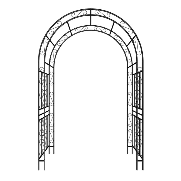English Elm Metal Garden Arch Powder Coated Steel Frame for Climbing Roses and Pathway Decor W1586P268781