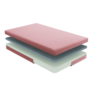 English Elm 7inch Gel-Infused Charcoal Memory Foam Twin Mattress and Pillow Set — Breathable Cover, Supportive Comfort for All Night Rest Pink 12.75 L x 12.75 W x 40.25 H B011P213350