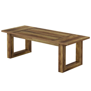 English Elm Sturdy Two-tier Computer Desk with File Cabinet and Monitor Riser for Home Office Brown T3971P453720