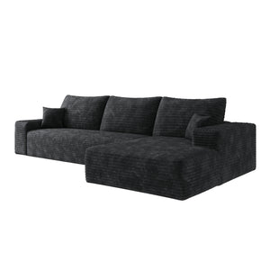 English Elm 107" Cloud Sectional Couch - Modern L-Shape Modular Sofa, No Assembly, Deep Plush Comfort For Home W2824S00069