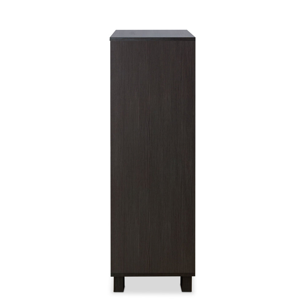 English Elm Eloy Five-Drawer Chest in White & Espresso Finish — Sturdy MDF Frame, Metal Legs, 70lb Top Capacity B2726P283820