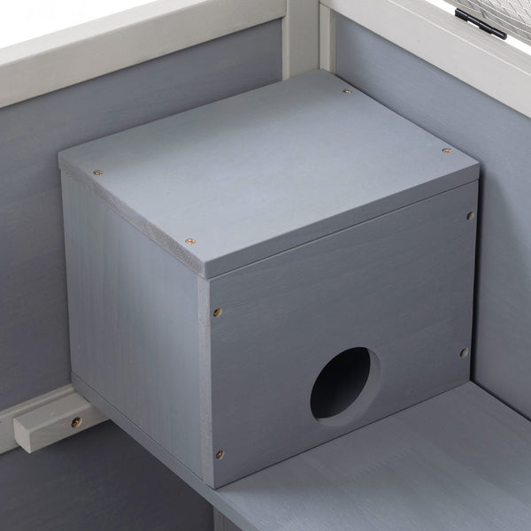 English Elm Wooden Pinewood Small Animal Habitat with Acrylic Panels Ramps Tunnel and Rolling Base W2181P362983