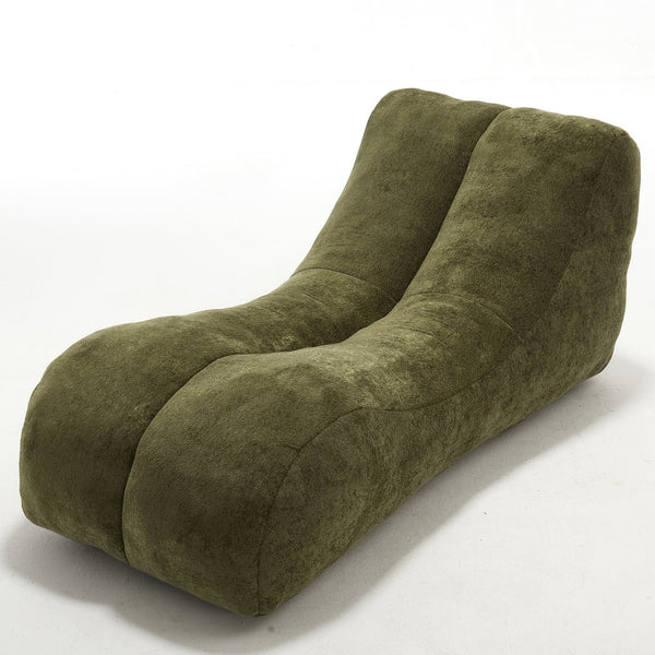 English Elm Creative Bean Bag Sofa Chair with Plush Superfiber Cover and Soft Foam Filling for Luxe Comfort Olive Green W1996P266262