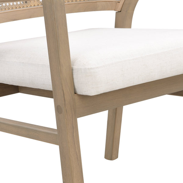 English Elm Wooden Rubberwood Dining Chairs with Woven Rattan Back Ergonomic Seat Set of 2 Beige,Light Ash N771P256965A