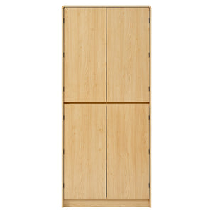 English Elm K&k Farmhouse Pantry Cabinet 72 Inch Tall Mdf Cupboard with Adjustable Shelves Natural N707S000021Y