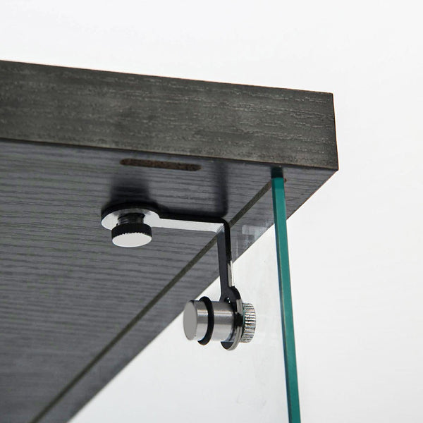 English Elm Tempered Glass Display Cabinet With Led Lights, Lockable Doors, Adjustable Feet For Any Room Decor W3155S00021-GIGA