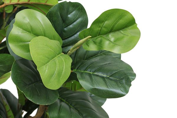 English Elm 7ft Artificial Banyan Silk Leaf Tree Freestanding Potted Faux Greenery for Home Office W2945P359511
