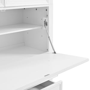 English Elm Topmax Shaker Pantry Cabinet with Drawers Power Outlet and Glass Doors SP000094AAK
