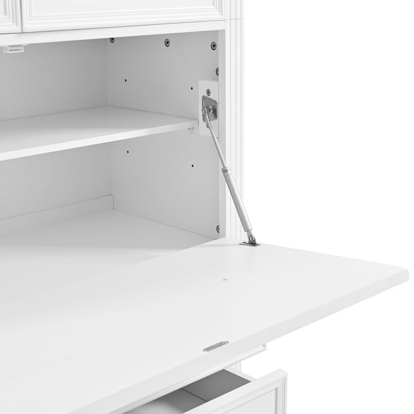 English Elm Topmax Shaker Pantry Cabinet with Drawers Power Outlet and Glass Doors SP000094AAK