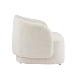English Elm Amanda Sculptural Boucle Accent Chair Plush Cream Upholstery for Modern Living Spaces N767P381615B