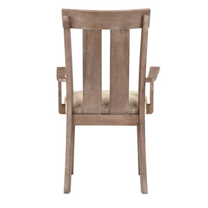 English Elm Nathaniel Upholstered Fabric Side Chair with Slatted High Back and Nailhead Trim, Set of 2 Maple 41 L x 23 W x 13 H B2726P265152