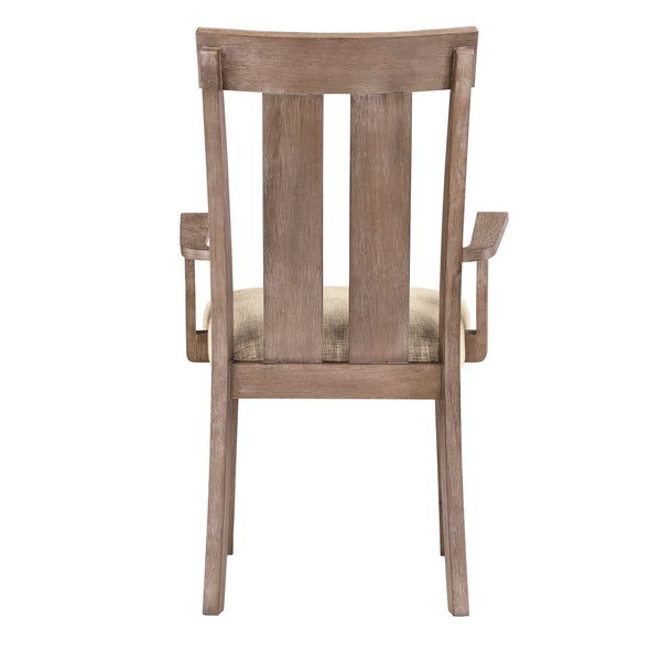 English Elm Nathaniel Upholstered Fabric Side Chair with Slatted High Back and Nailhead Trim, Set of 2 Maple 41 L x 23 W x 13 H B2726P265152