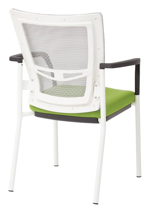 OSP Home Furnishings Progrid® Mesh Back Visitor Chair with Lumbar Support and Padded Seat for Office Green 8810W-6