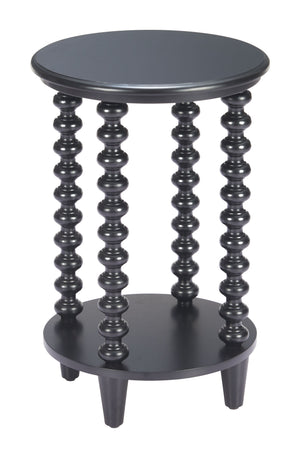 Zuo Modern Gocce Side Table Black - Modern Fir Wood Design, Chic Minimalist Decor For Living Room Or Bedroom Black Fir Wood 110536-zuo-modern