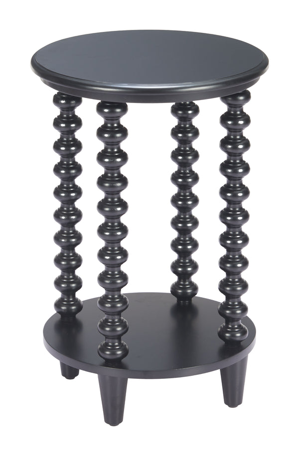 Zuo Modern Gocce Side Table Black - Modern Fir Wood Design, Chic Minimalist Decor For Living Room Or Bedroom Black Fir Wood 110536-zuo-modern