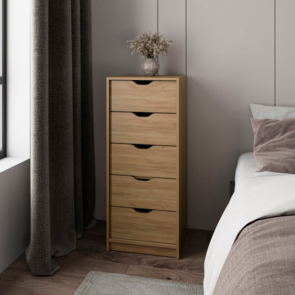 English Elm Shickshinny Modern TV Stand White & Light Oak – 3 Drawers, 3 Open Shelves, Durable Engineered Wood B092P269899