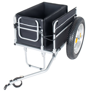 English Elm Upgraded Fat Tire Bicycle Cargo Trailer Heavy Duty Foldable Hauler for Camping Trips W2932P417634