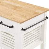 OSP Home Furnishings Stafford Kitchen Cart White