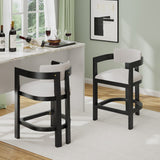 Christopher Knight Home® - Noble House - 26" Counter Height Bar Stool, Upholstered Counter Stools (Set Of 2) -Black