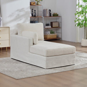 English Elm 31.69" Chenille Modular Sofa Bed with Pocketed Springs and Matte Black Legs for Studios W3189P438357