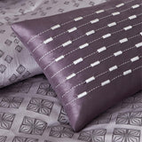 Madison Park Biloxi Transitional 7 Piece Comforter Set MP10-919 Purple