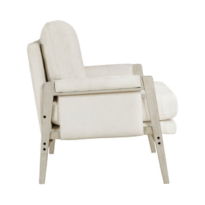 English Elm Modern Accent Chair with Chenille Upholstery, Solid Wood Frame, Plush Seat & Back for Living Room Comfort Cream Color 30.25 L x 29.5 W x 17.5 H B011P281853