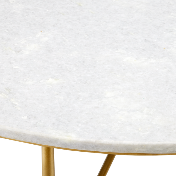 Kira Marble Cocktail Table - Elegant Gold & White Design with Contemporary Touch for Your Living Room