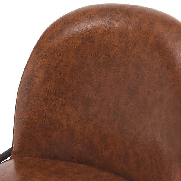 English Elm Christopher Knight Home® - Galen Upholstered Metal Barstool Set of 2 with Plush Stain-Resistant Fabric, Ergonomic Modern Design Brown N775P290453P