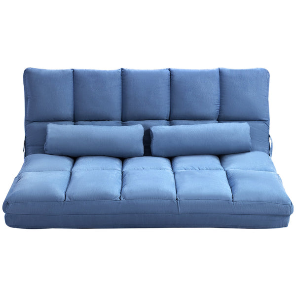 English Elm Homcom Versatile Convertible Sofa Chair Bed, Adjustable Lounge With 2 Pillows For Small Spaces W2225P217472